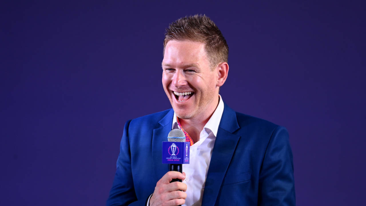 Eoin Morgan was one of the hosts at the captains' event, World Cup 2023, Ahmedabad, October 4, 2023