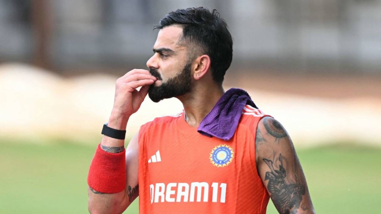 Virat Kohli during a training session before India's first game, World Cup 2023, Chennai, October 5, 2023