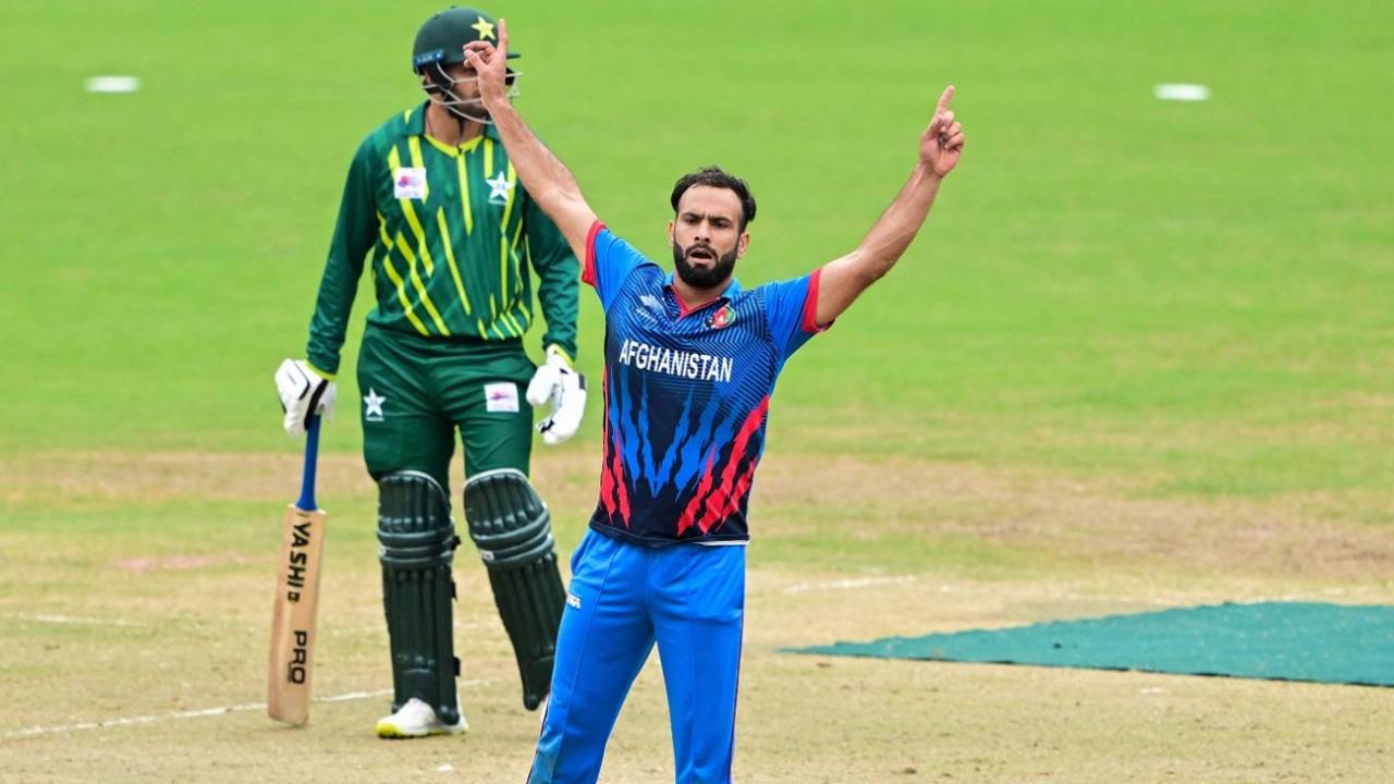 Fareed Ahmad returned three crucial wickets to dent Pakistan, Afghanistan vs Pakistan, semi-final, Asian Games, Hangzhou, 6 October, 2023