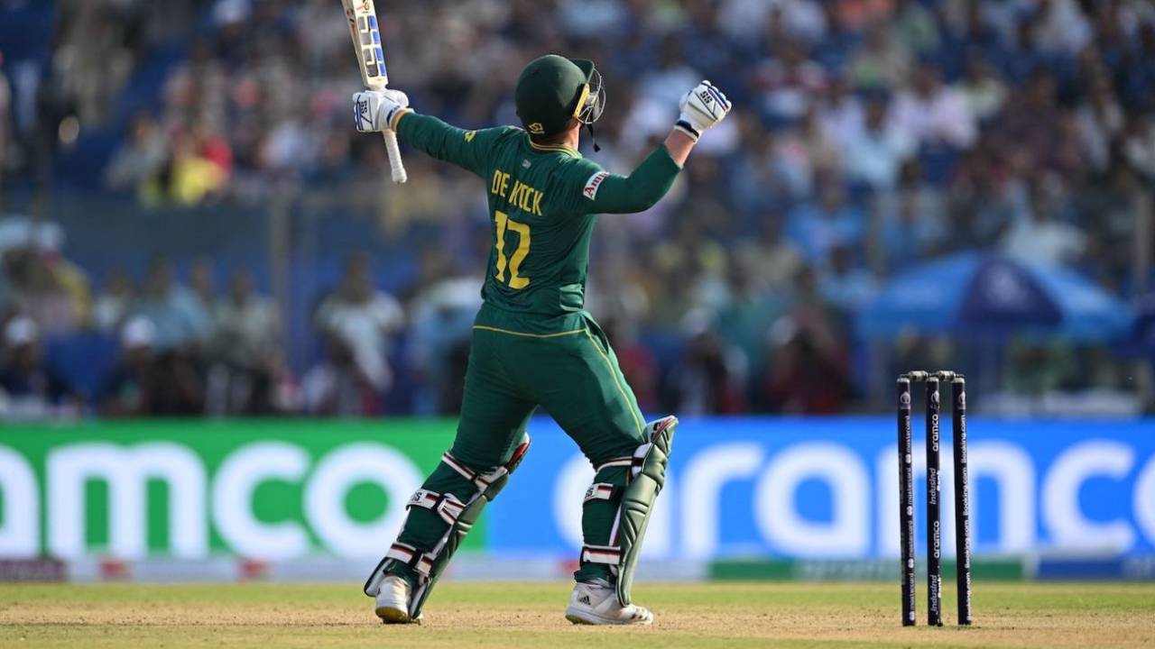 Quinton de Kock bashed 174 against Bangladesh, the highest by a wicketkeeper-batter in men's ODI World Cups&nbsp;&nbsp;&bull;&nbsp;&nbsp;AFP via Getty Images
