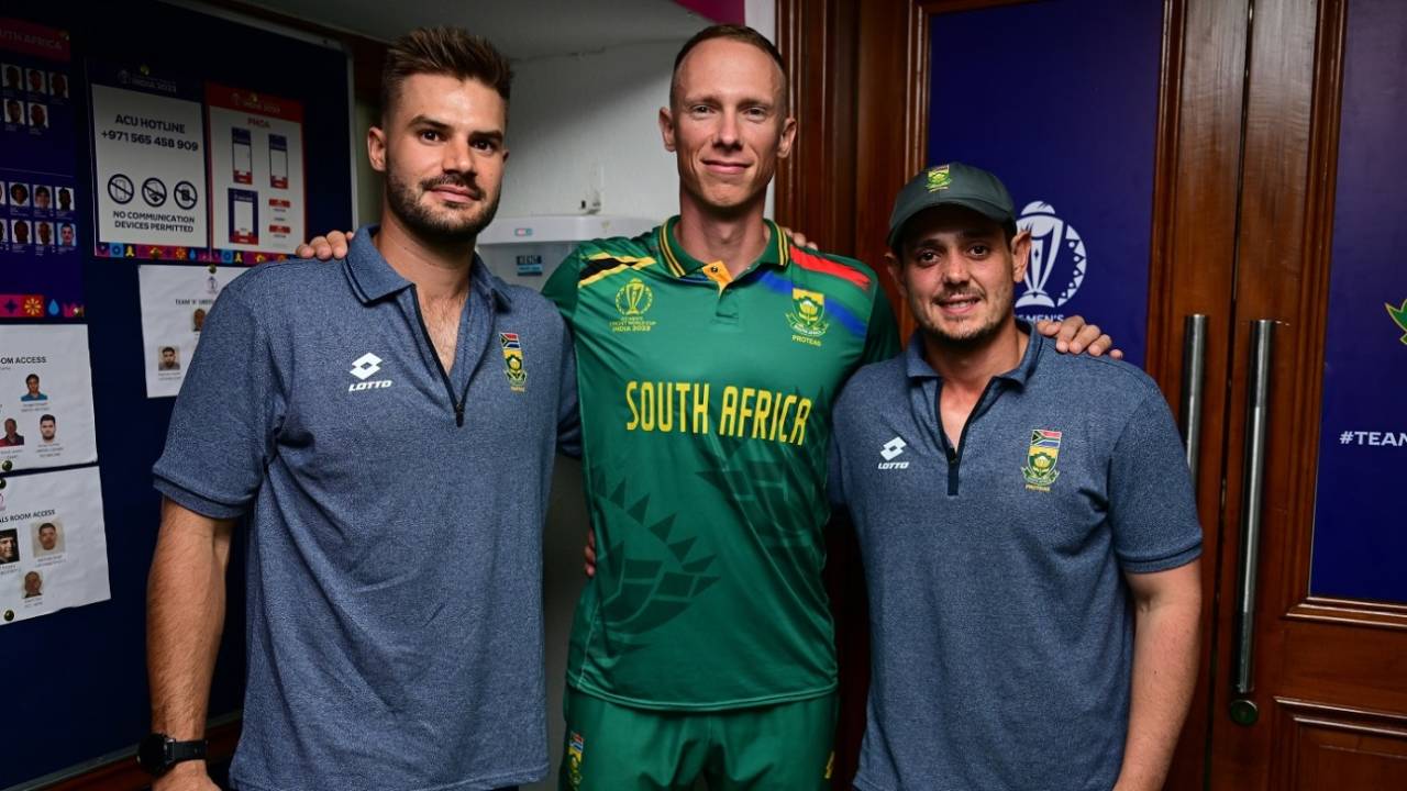 Aiden Markram, Rassie van der Dussen, Quinton de Kock - South Africa's three centurions against Sri Lanka&nbsp;&nbsp;&bull;&nbsp;&nbsp;ICC via Getty Images