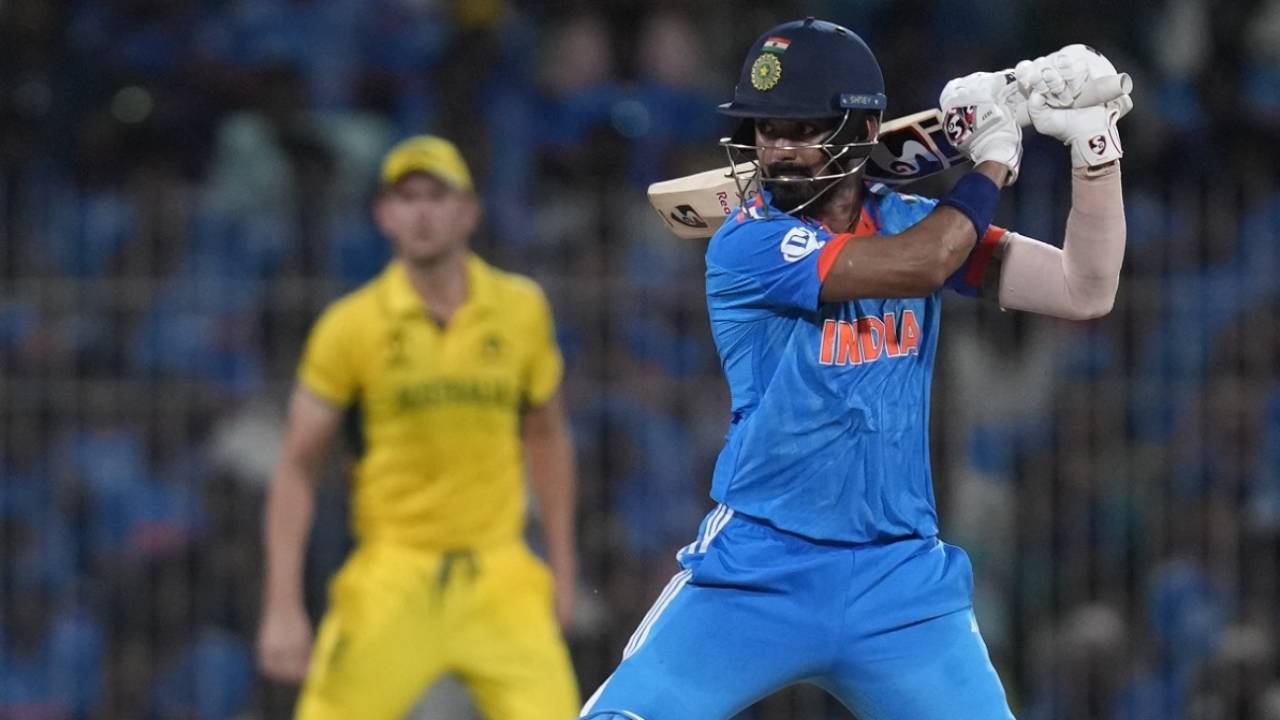 KL Rahul used the crease well against spin, India vs Australia, World Cup, Chennai, October 8, 2023