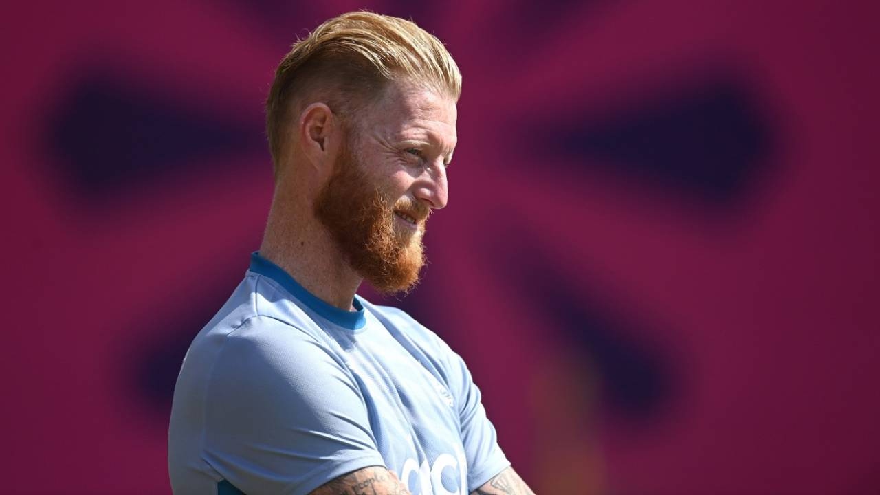 Ben Stokes looks on during a practice session, ODI World Cup 2023, Dharamsala, October 9, 2023