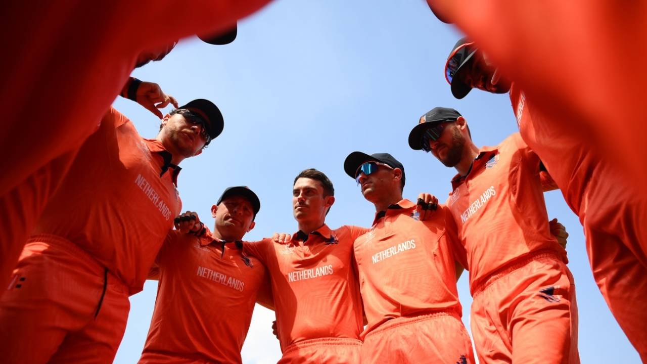 One last pep talk and off Netherlands go, Netherlands vs New Zealand, Men's ODI World Cup, Hyderabad, October 9, 2023