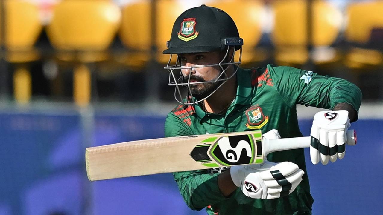 Litton Das fought back after Bangladesh's collapse at the top, Bangladesh vs England, Dharamsala, ODI World Cup, October 10, 2023