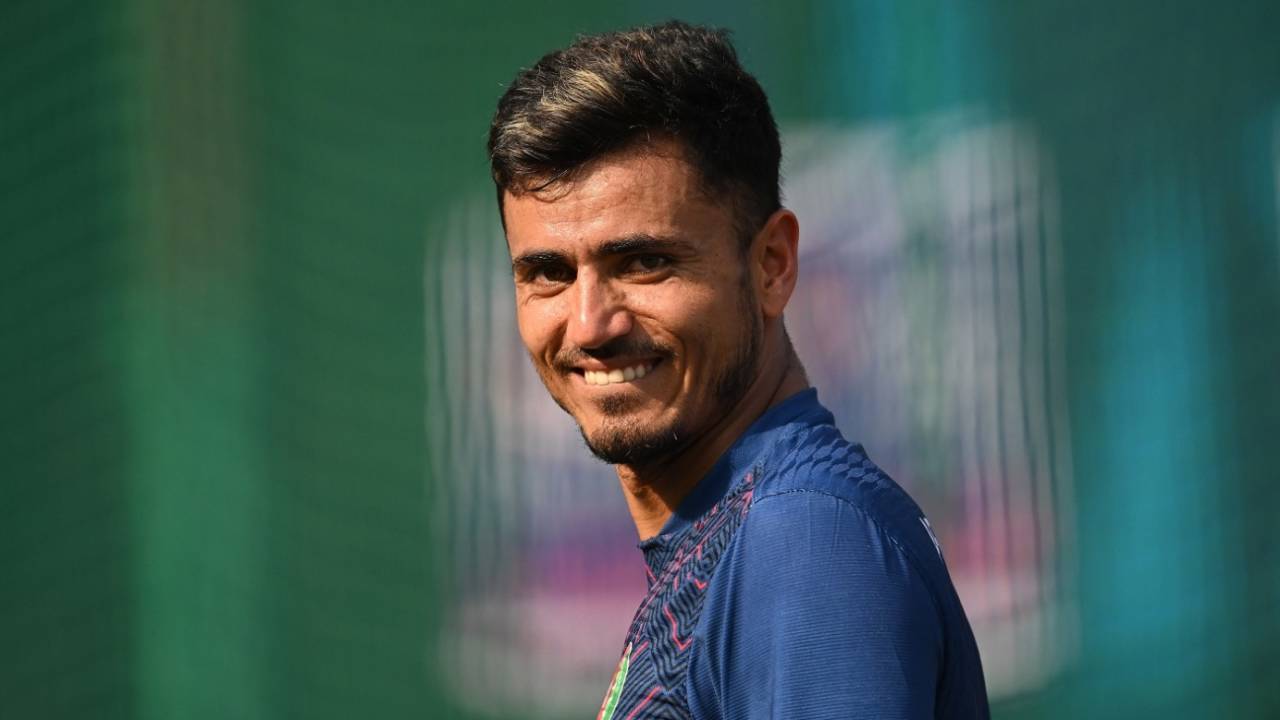 Mujeeb Ur Rahman looks on during a practice session, Afghanistan vs India, ICC Men's World Cup 2023, Delhi, October 10, 2023