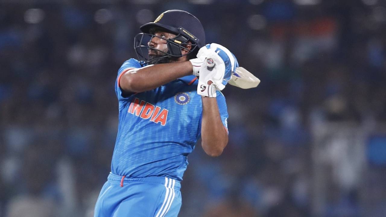 Rohit Sharma heaved Naveen-ul-Haq over deep midwicket to become the leading six-hitter in internationals, India vs Afghanistan, ODI World Cup, Delhi, October 11, 2023