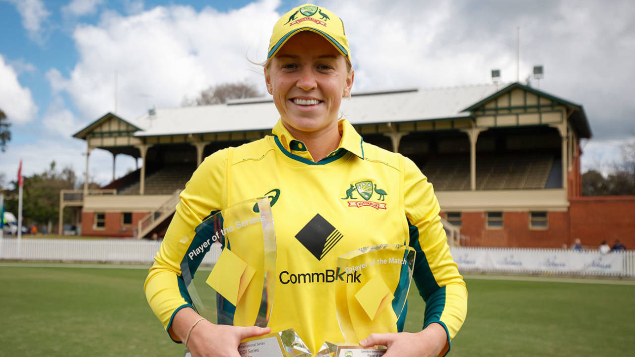 Kim Garth was player of the match and series, Australia vs West Indies, 3rd ODI, Junction Oval, October 14, 2023
