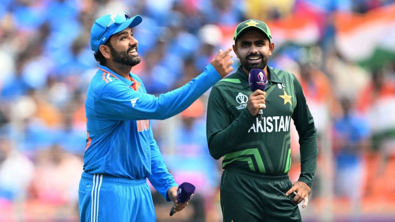 Rohit Sharma flips the coin - India won the toss and opted to field, India vs Pakistan, World Cup, Ahmedabad, October 13, 2023