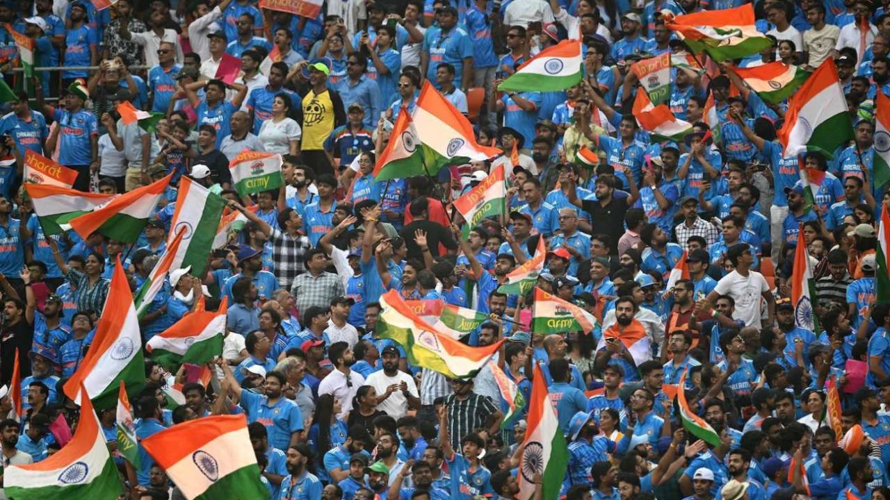 Indian fans gathered in big numbers for the India vs Pakistan game, India vs Pakistan, Men's World Cup 2023, Ahmedabad, October 14, 2023