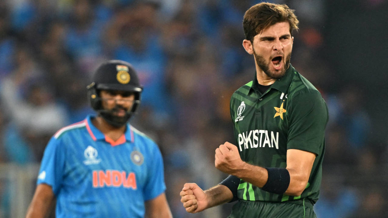 Shaheen Afridi dismissed Rohit Sharma in his second spell, India vs Pakistan, Men's World Cup 2023, Ahmedabad, October 14, 2023