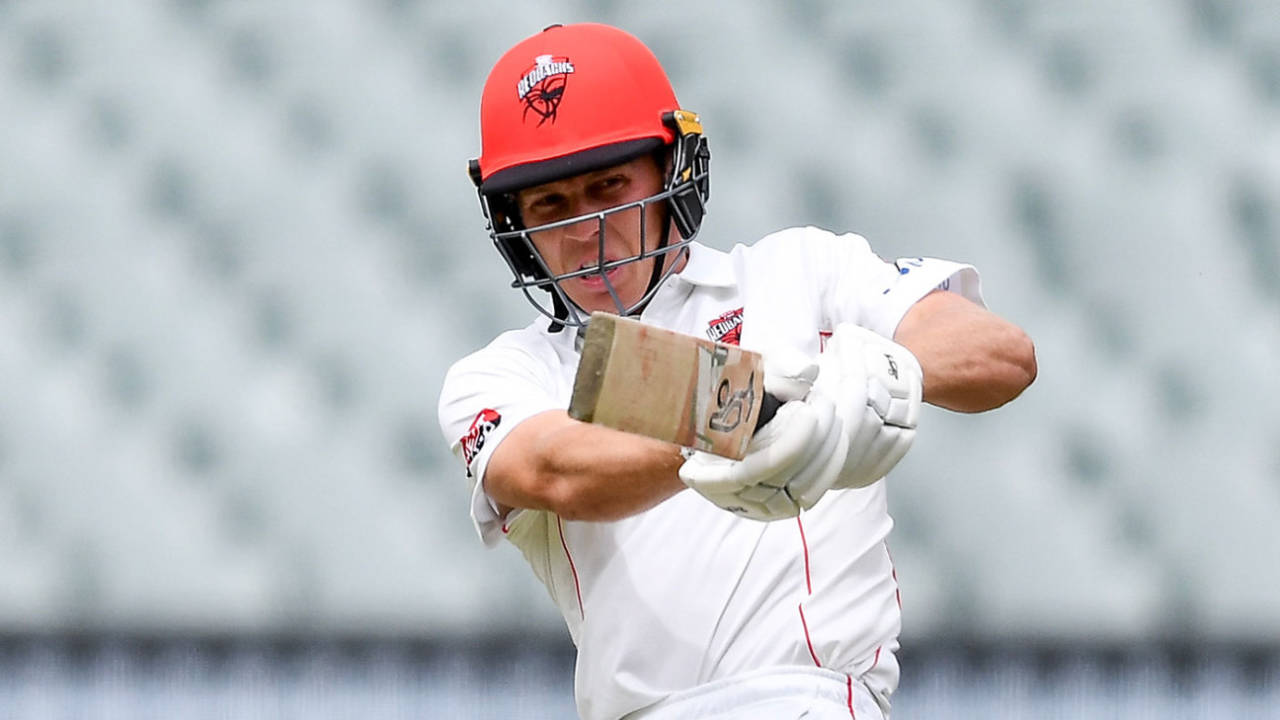 Nathan McSweeney was the one South Australia batter to pass fifty, South Australia vs New South Wales, Sheffield Shield, Adelaide Oval, October 15, 2023