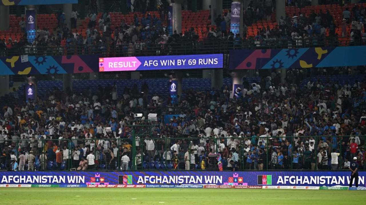 Etched in history: Afghanistan's second win in men's ODI World Cups, their first against England&nbsp;&nbsp;&bull;&nbsp;&nbsp;AFP/Getty Images