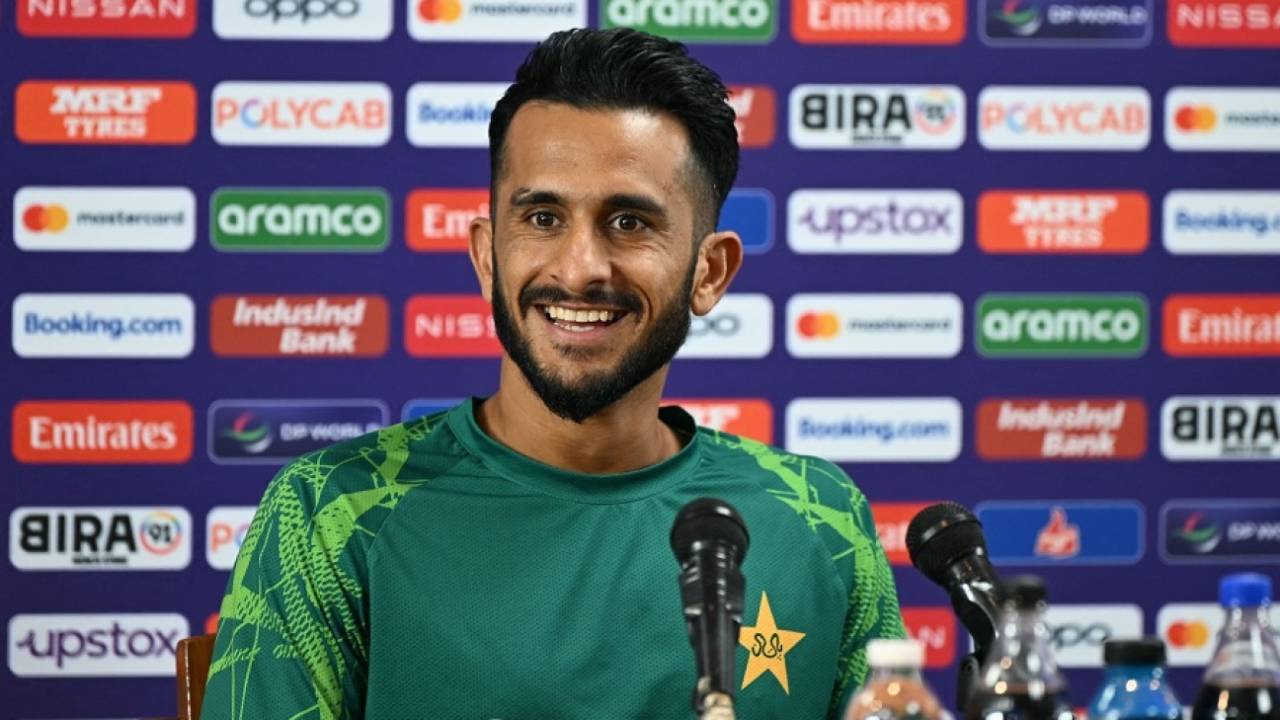 Hasan Ali was in good spirits at the pre-match press conference, Men's ODI World Cup, Bengaluru, October 19, 2023