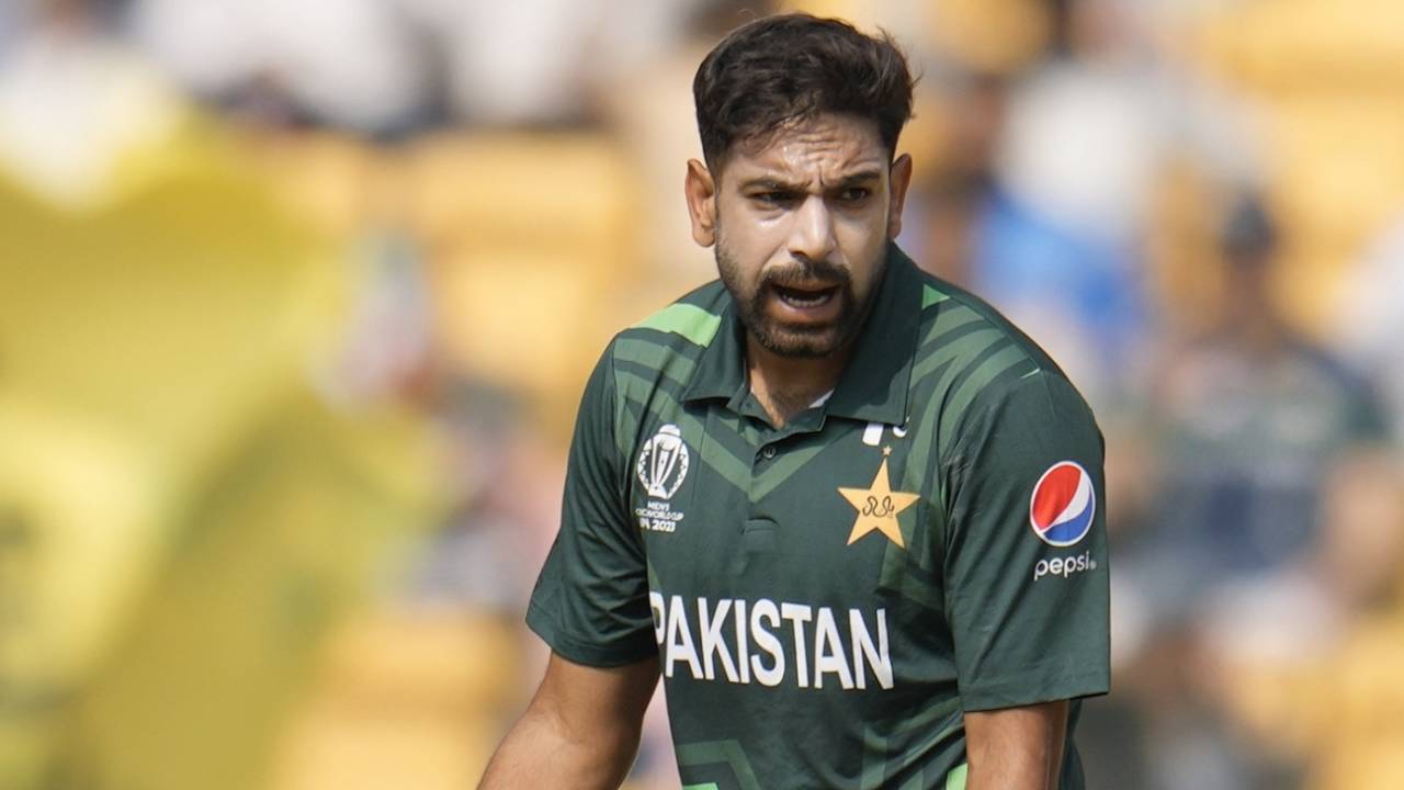 Haris Rauf gave away 24 in his opening over - his most expensive in ODIs, Australia vs Pakistan, Men's World Cup 2023, Bengaluru, October 20, 2023