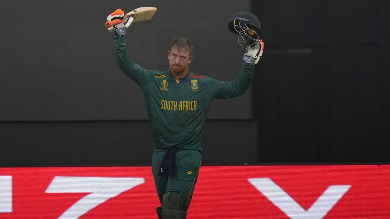 Heinrich Klaasen brought up his maiden World Cup ton off 61 balls, England vs South Africa, Men's World Cup 2023, Mumbai, October 21, 2023