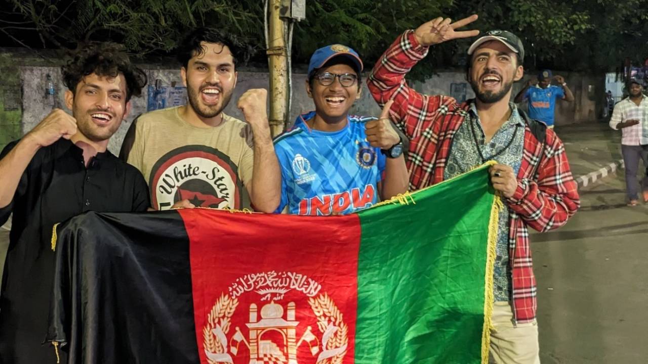 Afghanistan fans took to the streets to celebrate their team's win, Chennai, October 23, 2023