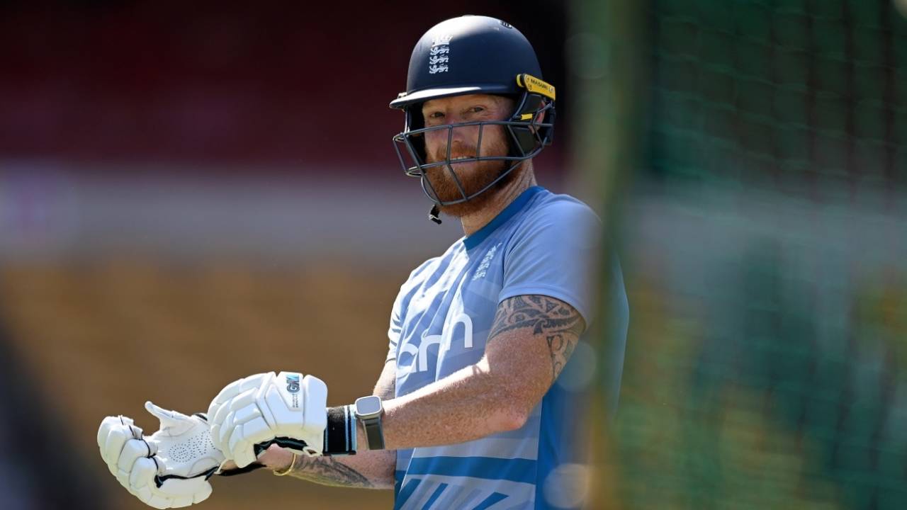 Ben Stokes gets ready to bat, England vs Sri Lanka, Men's World Cup, Bengaluru, October 25, 2023