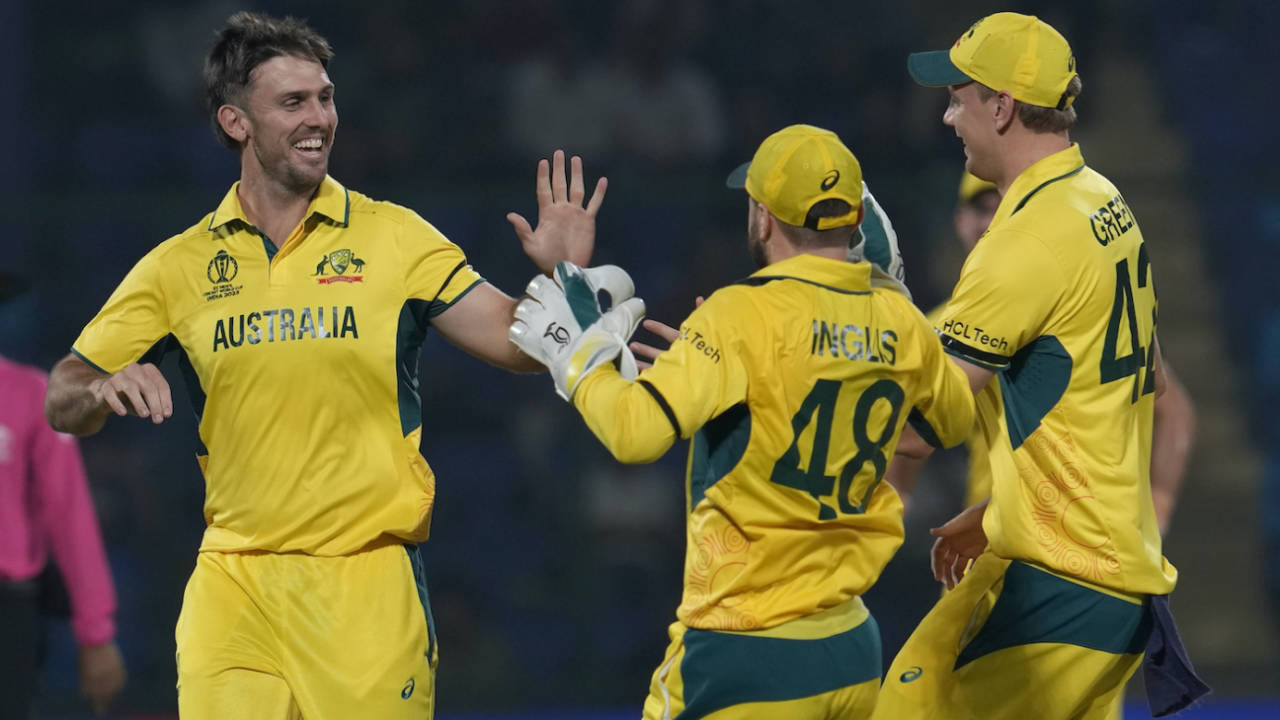 Mitchell Marsh struck in his first over, Australia vs Netherlands, Men's ODI World Cup 2023, Delhi, October 25, 2023