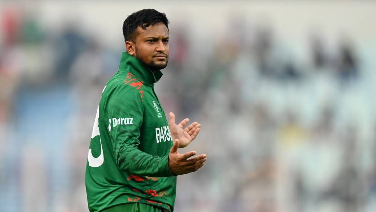 Shakib Al Hasan will not be in action in the T20Is and ODIs against Sri Lanka&nbsp;&nbsp;&bull;&nbsp;&nbsp;ICC/Getty Images