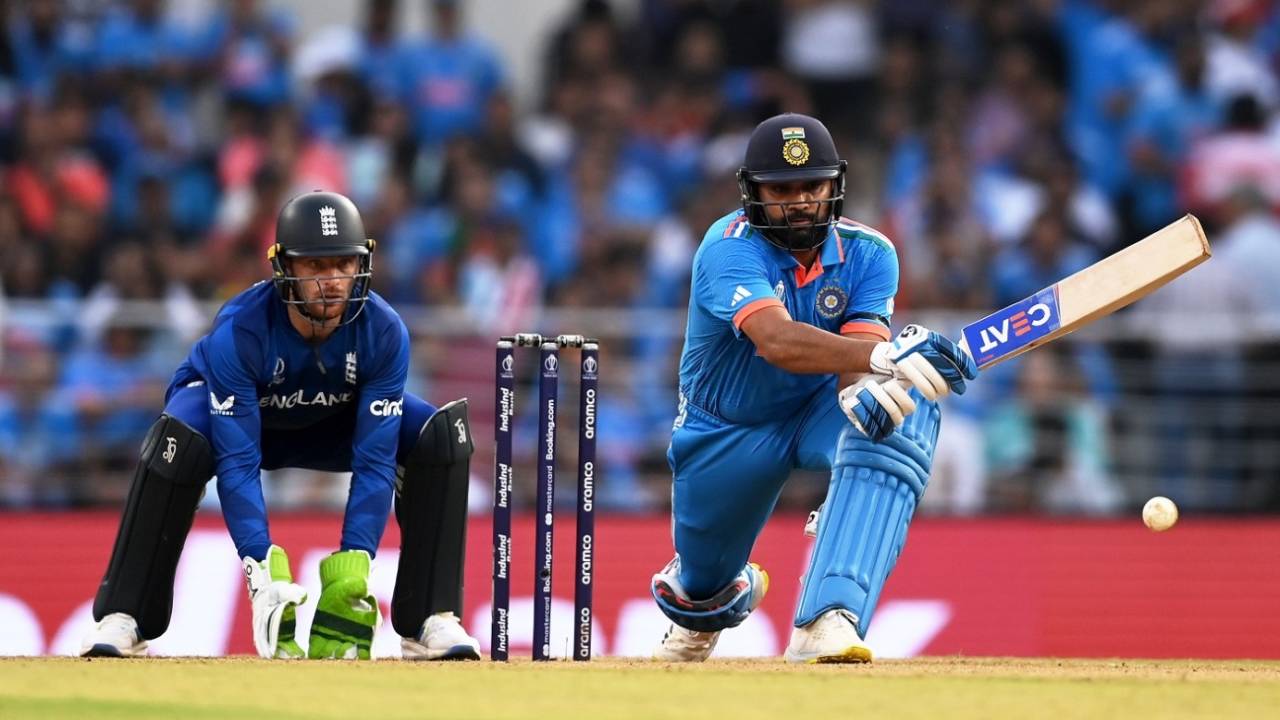 Rohit Sharma brought out the reverse sweep against Liam Livingstone, Men's World Cup 2023, Lucknow, October 29, 2023