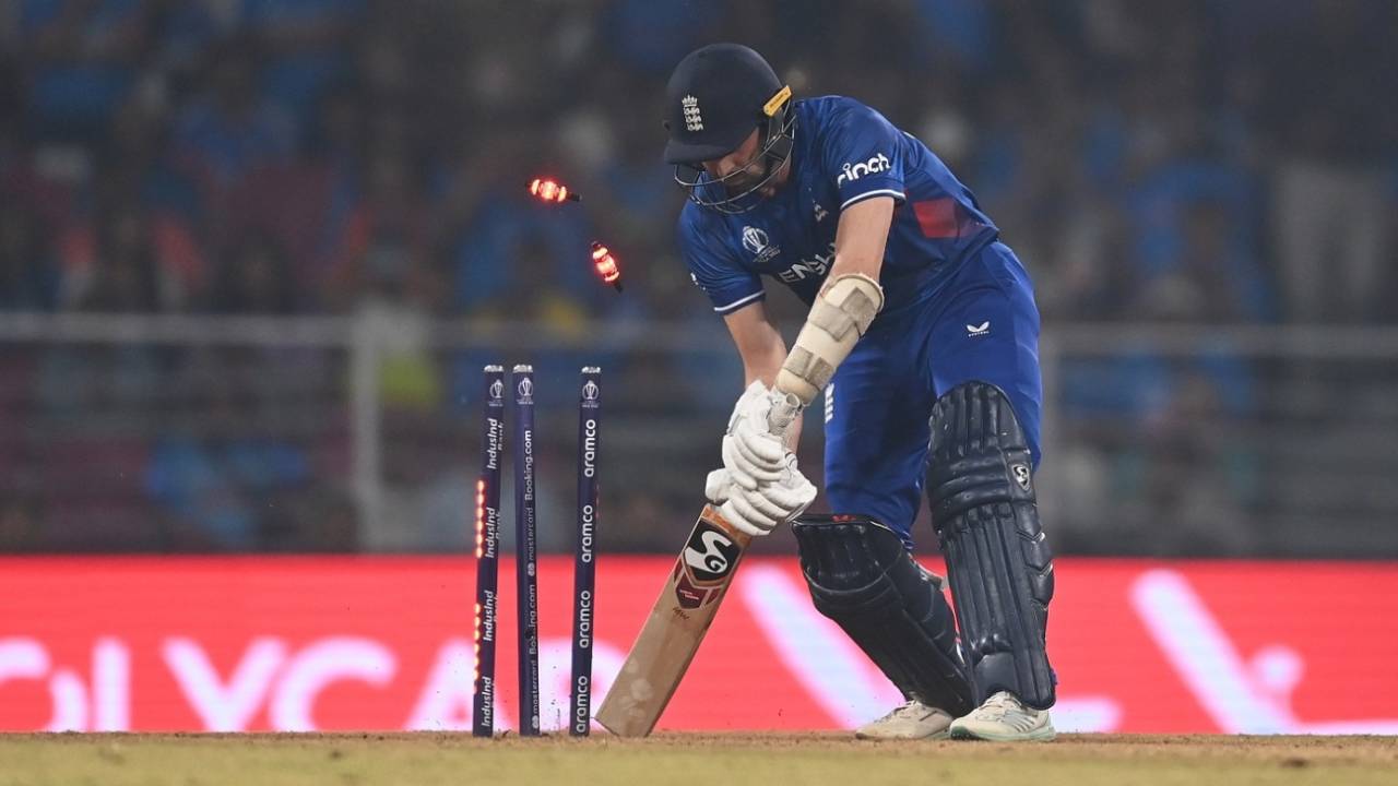 Mark Wood was done in by a Jasprit Bumrah yorker, India vs England, Men's World Cup 2023, Lucknow, October 29, 2023