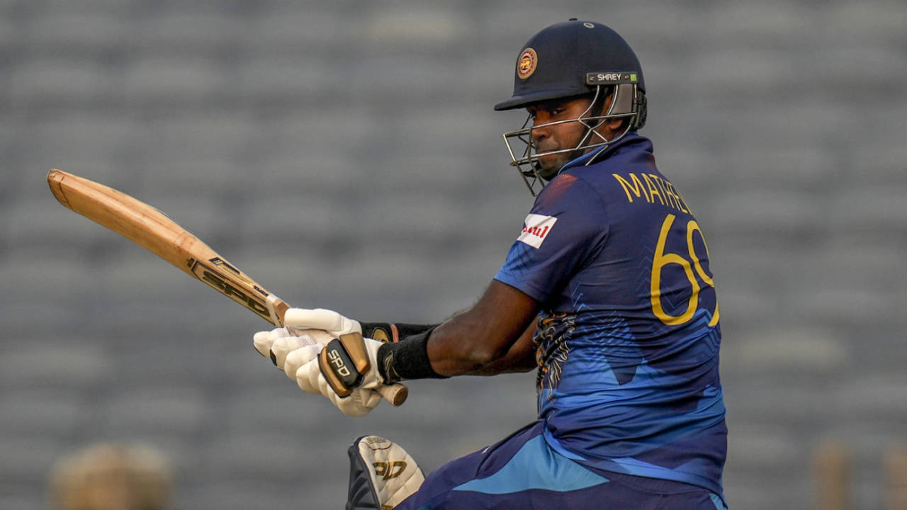 Angelo Mathews provided some solidity to the lower-middle order, Afghanistan vs Sri Lanka, World Cup, Pune, October 30, 2023