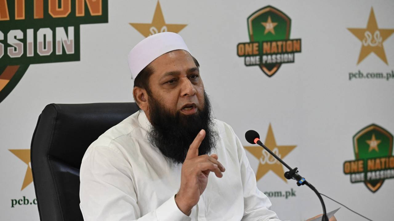 Inzamam-ul-Haq addressed a press conference to announce Pakistan's World Cup squad, Lahore, September 22, 2023