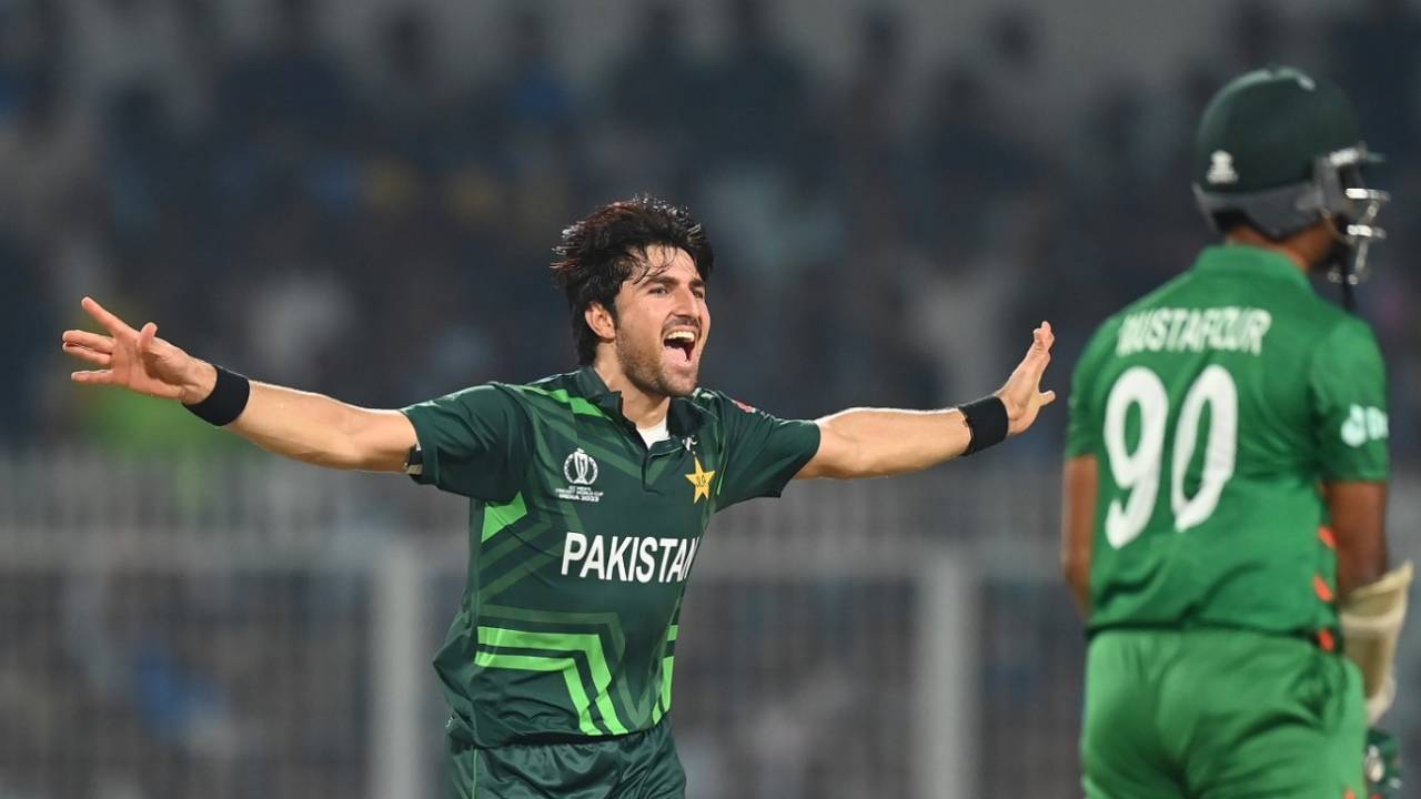 Mohammad Wasim cleaned up the Bangladesh tail, Bangladesh vs Pakistan, Men's ODI World Cup, Kolkata, October 31, 2023