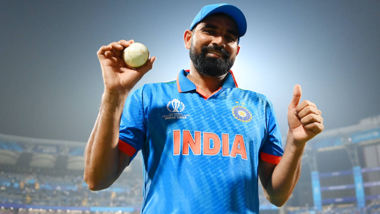 Mohammed Shami: India's top wicket-taker in World Cups&nbsp;&nbsp;&bull;&nbsp;&nbsp;ICC/Getty Images