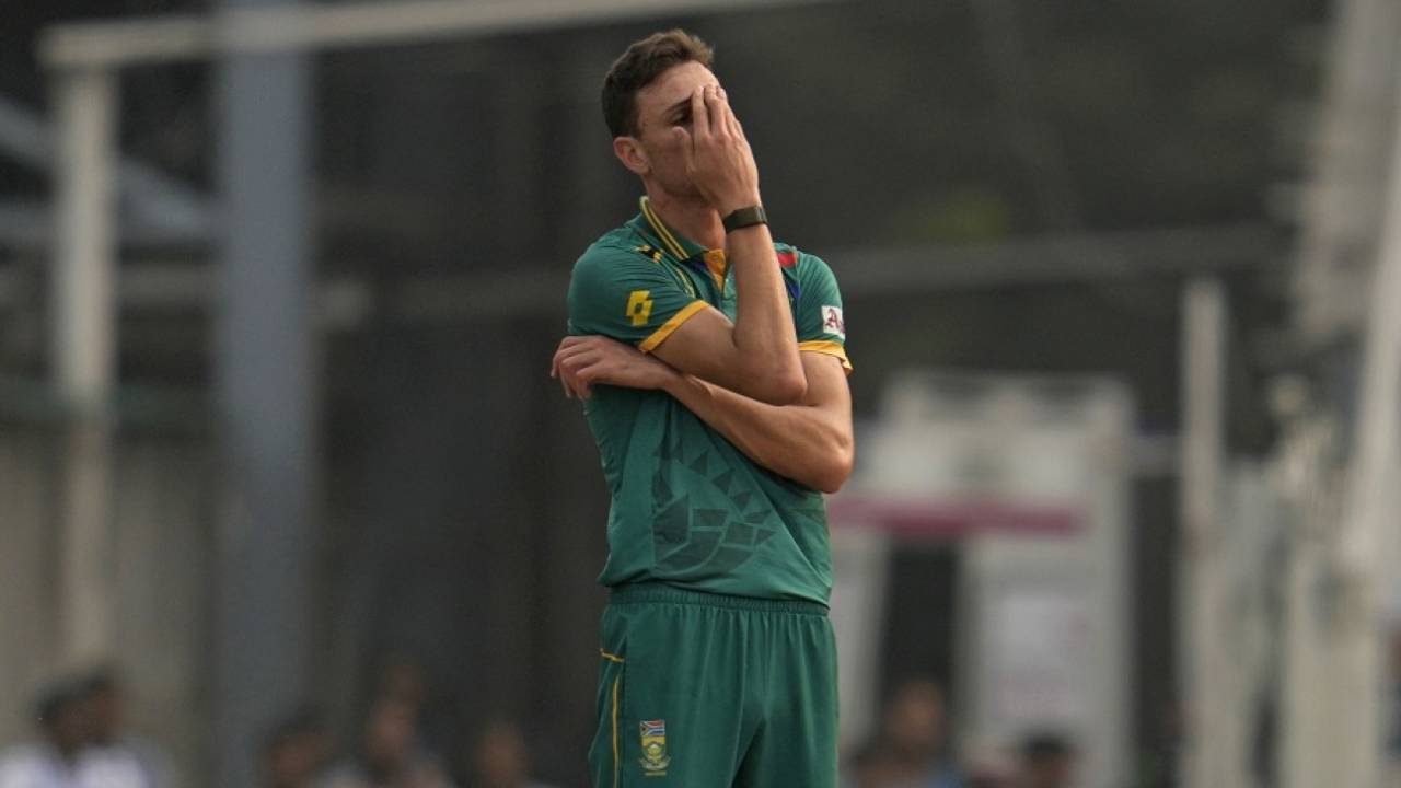 Not a lot went right for Marco Jansen at the start of his spell, India vs South Africa, Men's ODI World Cup, November 5, 2023
