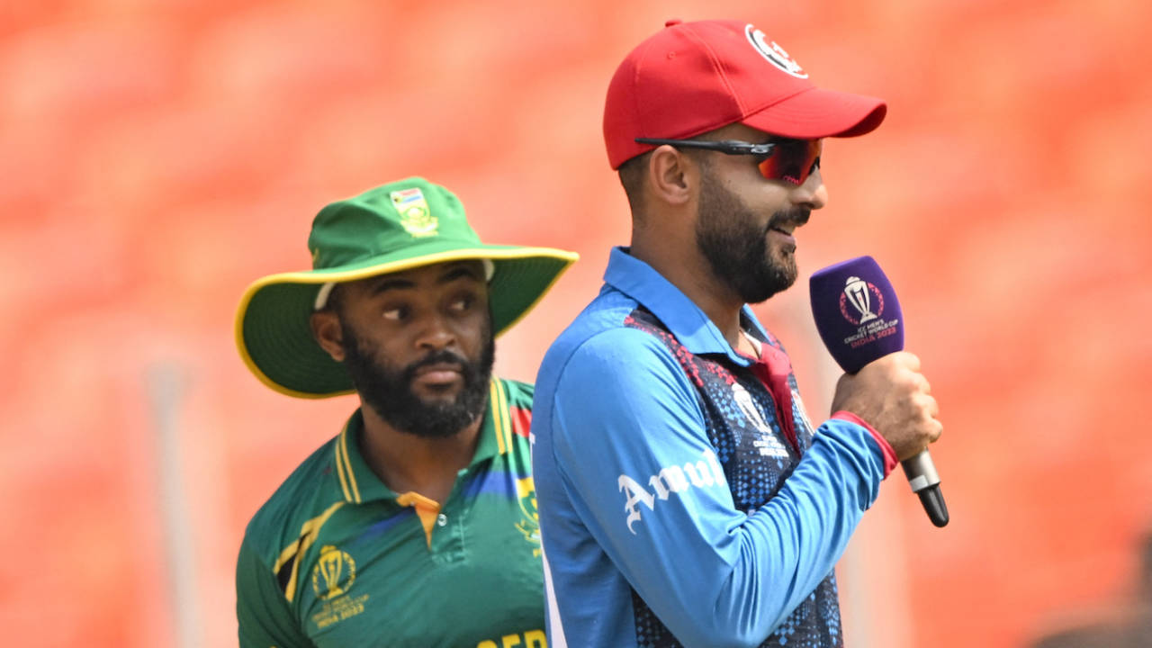 Temba Bavuma had his eyes and ears open for what Hashmatullah Shahidi opted to do at the toss, South Africa vs Afghanistan, World Cup 2023, Ahmedabad, November 10, 2023