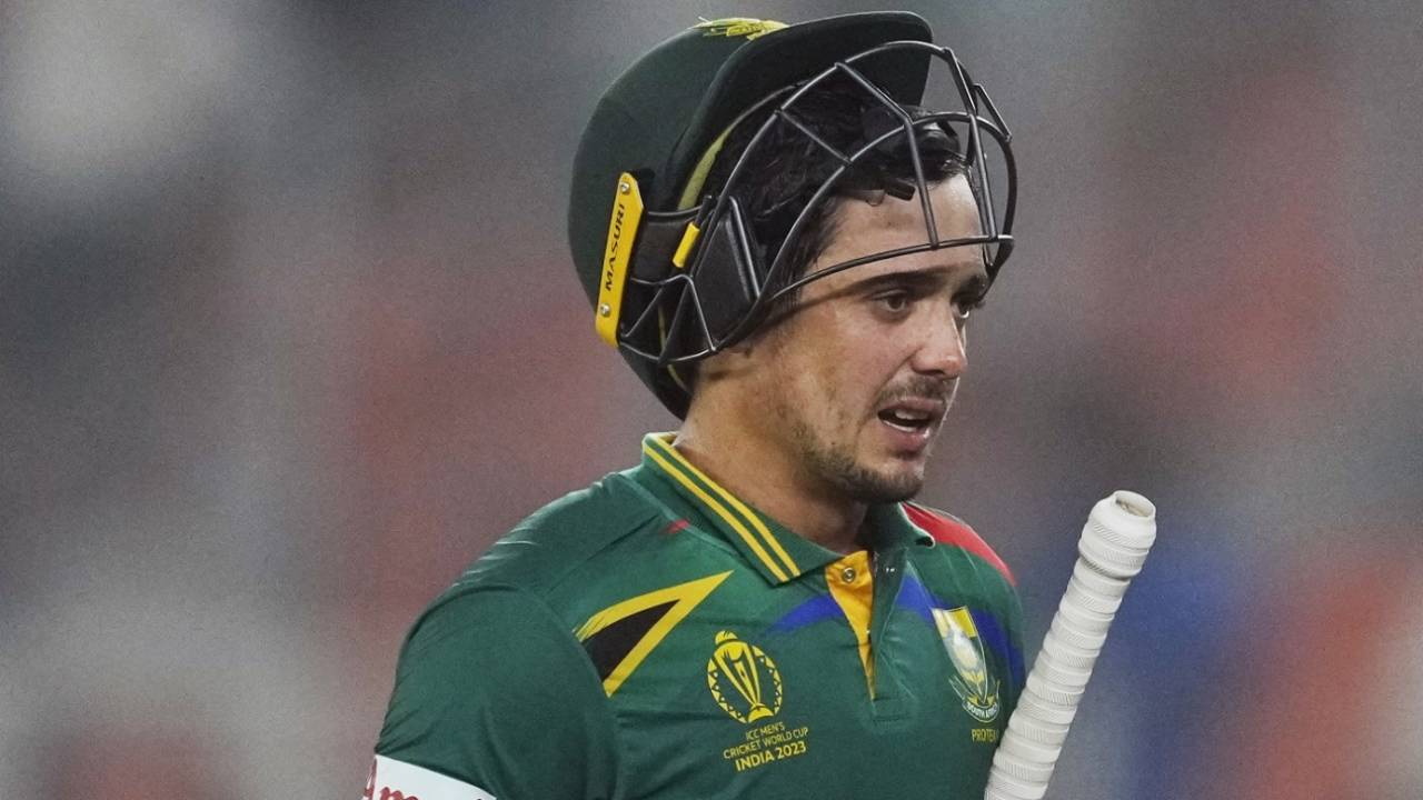 Quinton de Kock was done in by Mohammad Nabi's offspin, Afghanistan vs South Africa, World Cup, Ahmedabad, November 10, 2023