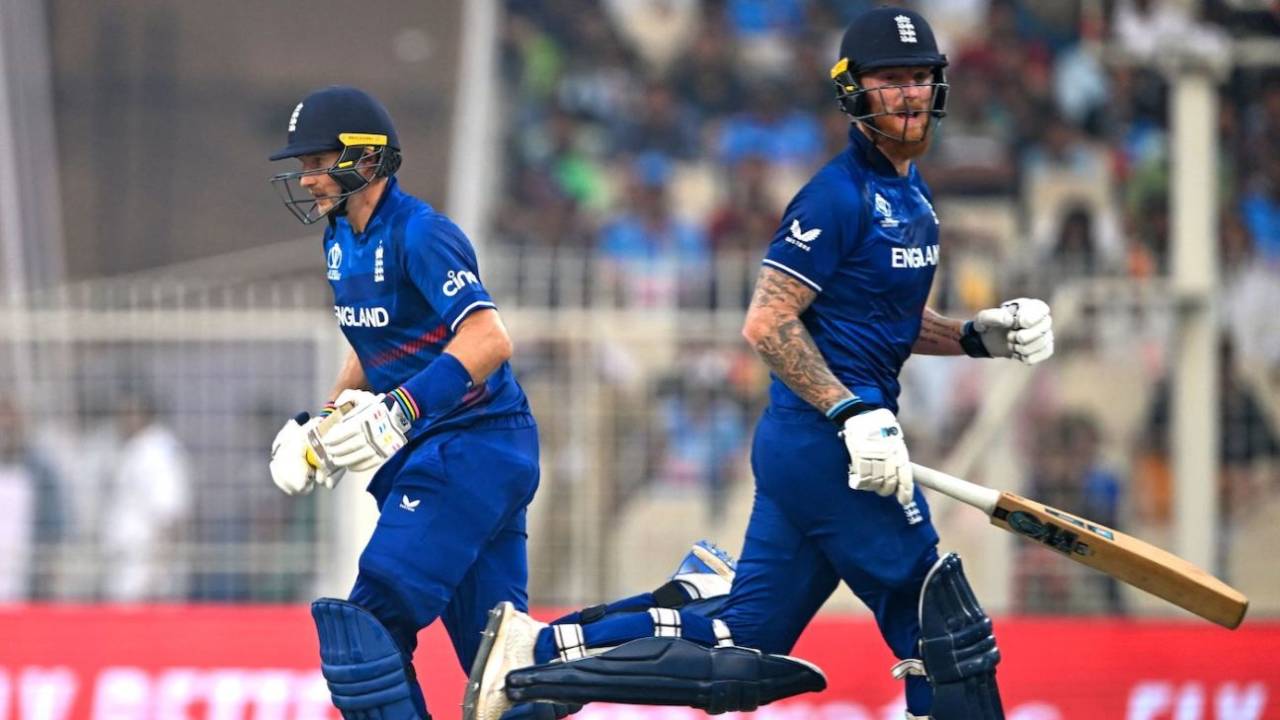 Joe Root and Ben Stokes put on 132 in 131 balls for the third wicket, England vs Pakistan, Men's ODI World Cup, Kolkata, November 11, 2023