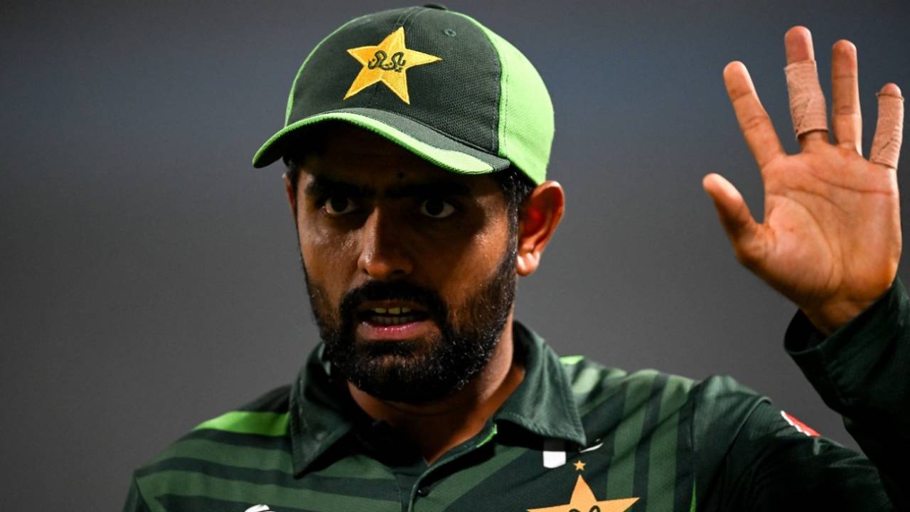 Babar Azam in action during Pakistan's final league-stage game, England vs Pakistan, Men's ODI World Cup, Kolkata, November 11, 2023