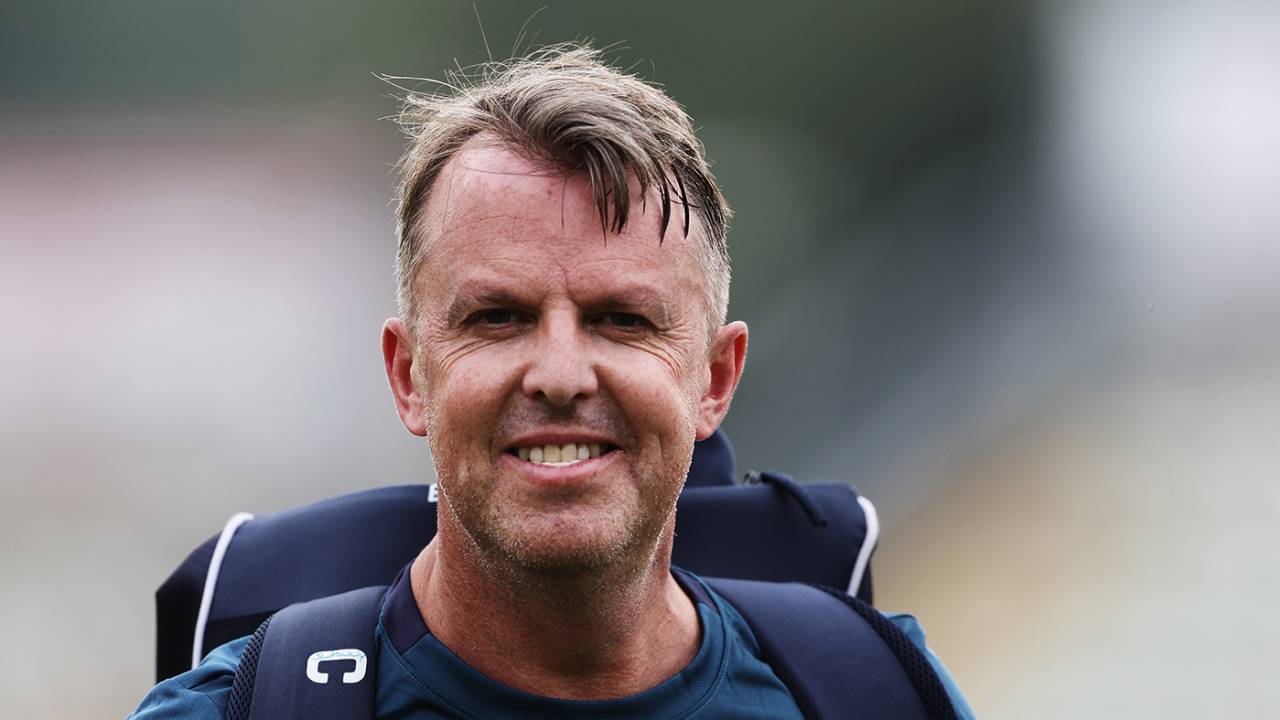 England spin-bowling consultant Graeme Swann smiles