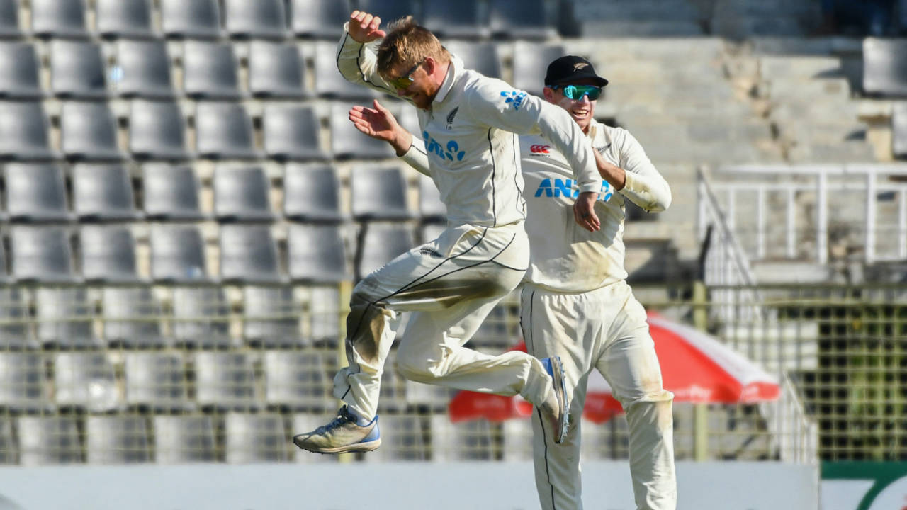 Glenn Phillips was New Zealand's unlikely bowling star on the first day&nbsp;&nbsp;&bull;&nbsp;&nbsp;AFP/Getty Images