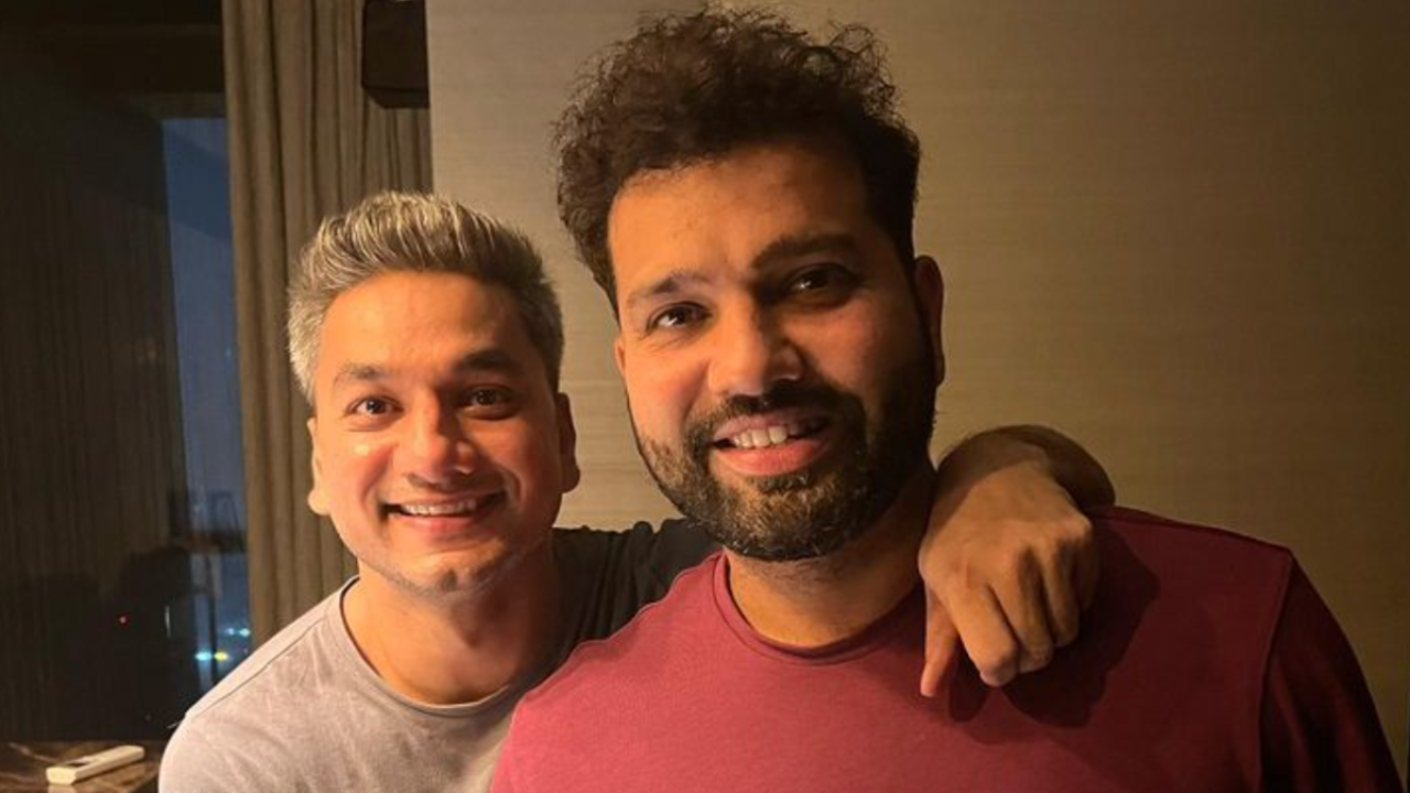 Tanmay Mishra (with Rohit Sharma here) has had a unique journey, but friends and an ever-present smile have made the ride memorable&nbsp;&nbsp;&bull;&nbsp;&nbsp;Tanmay Mishra / Instagram