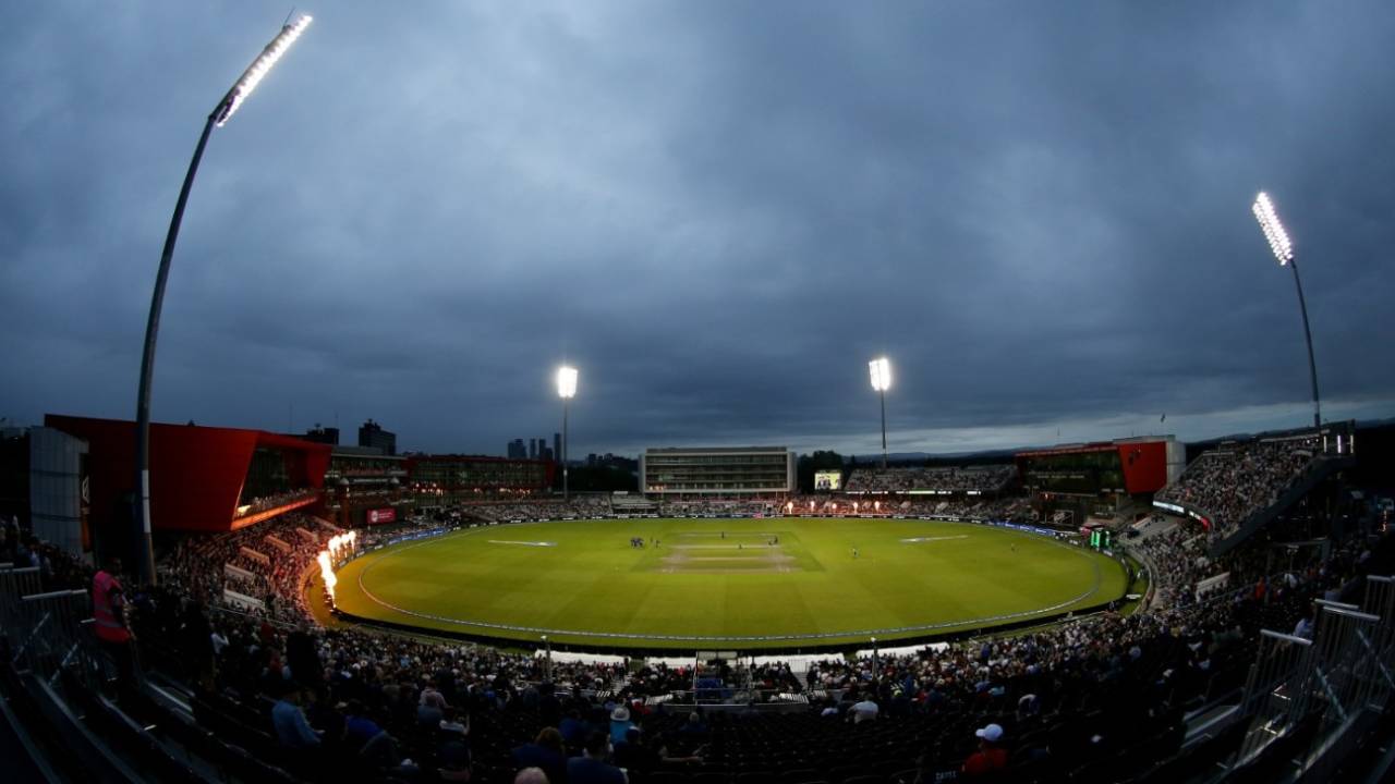 Old Trafford under the floodlights during the 2023 Hundred&nbsp;&nbsp;&bull;&nbsp;&nbsp;Getty Images