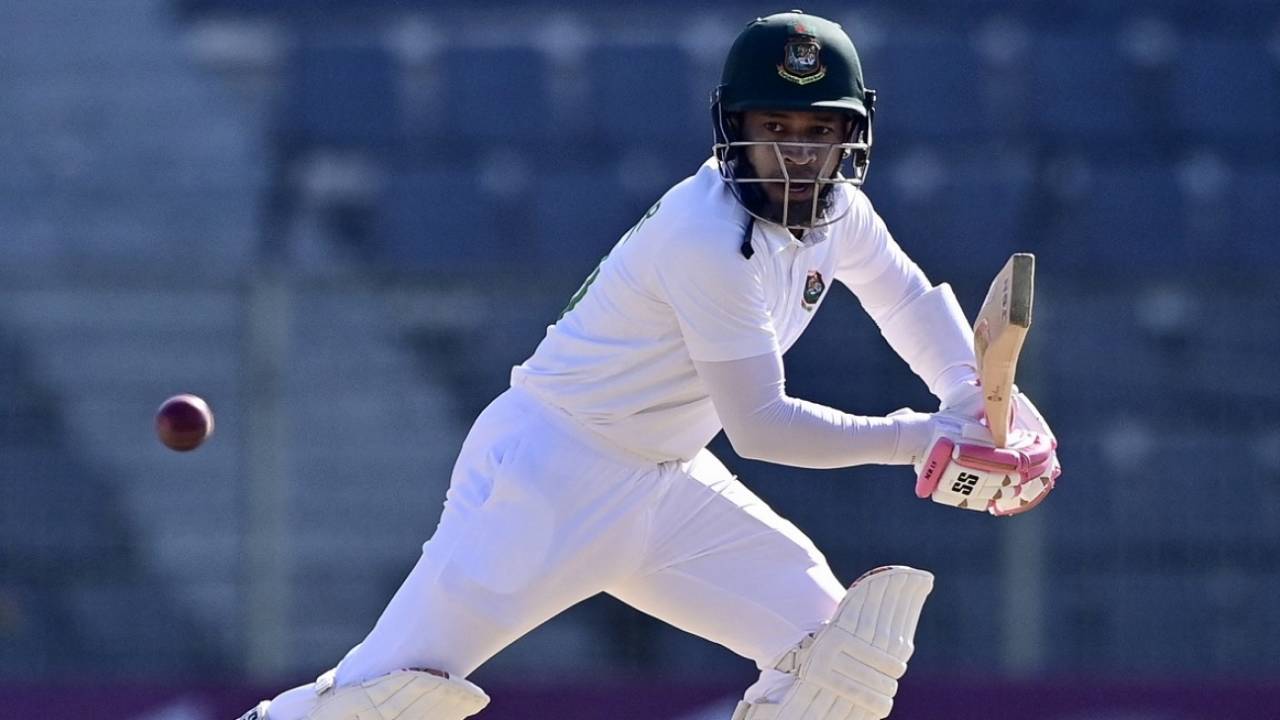 Mushfiqur Rahim completed a fine fifty on the fourth morning, Bangladesh vs New Zealand, 1st Test, fourth day, Sylhet, December 1, 2023