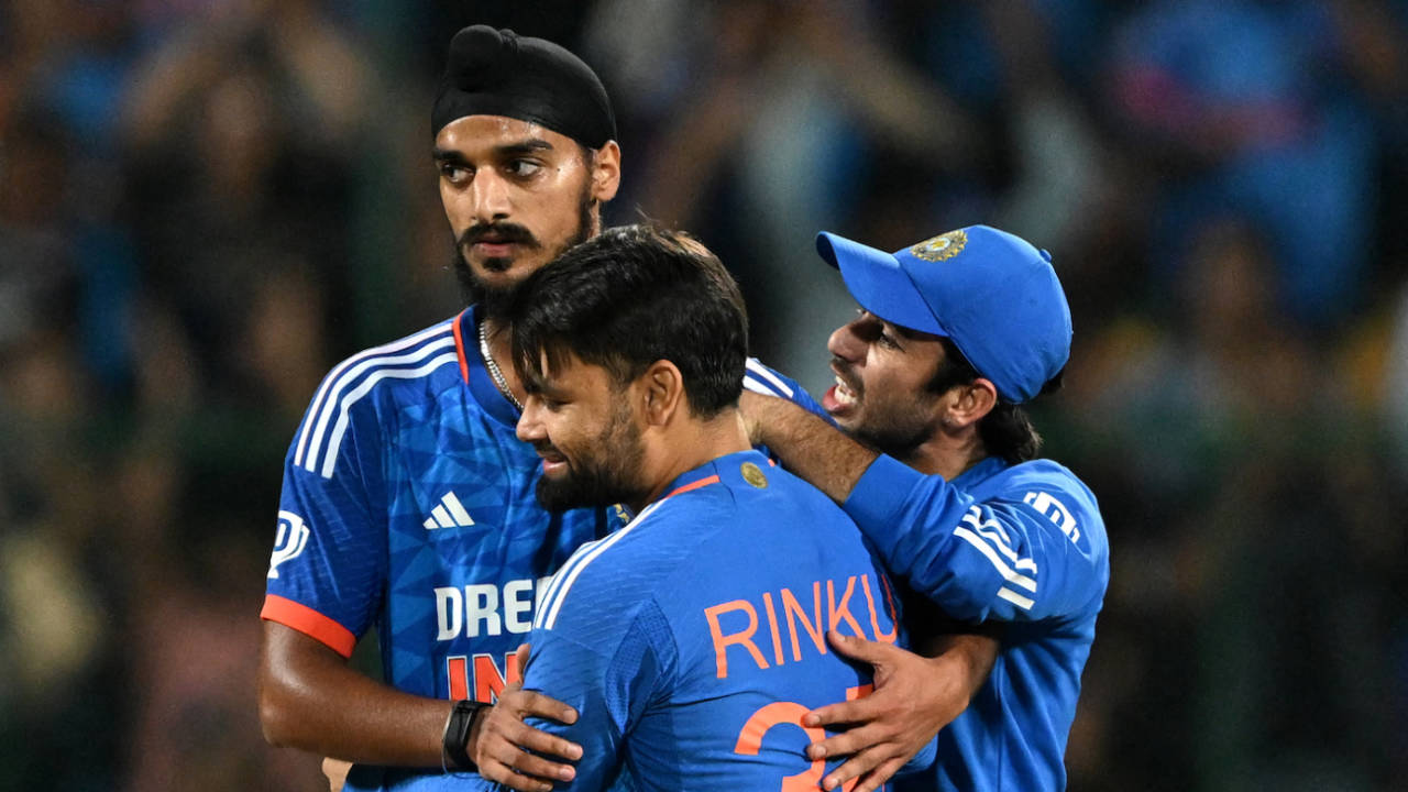 Arshdeep Singh gave away just three runs in the final over&nbsp;&nbsp;&bull;&nbsp;&nbsp;AFP/Getty Images