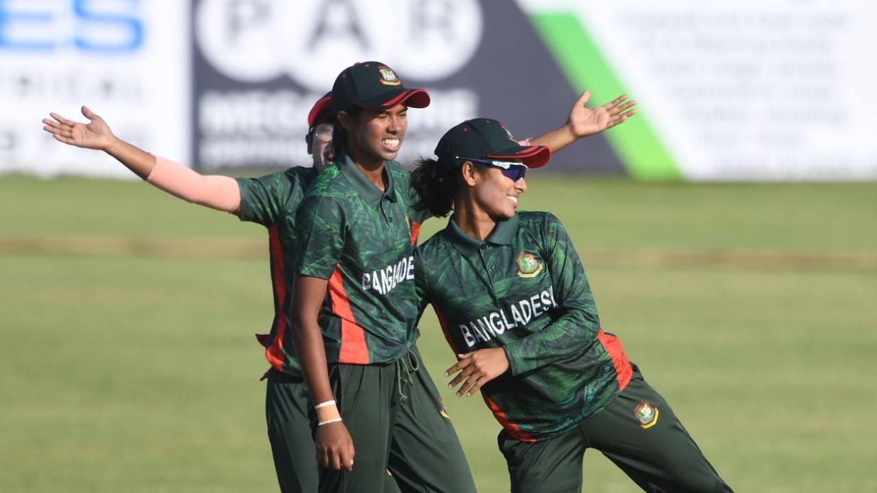 Shorna Akter ran through South Africa with figures of 5 for 28, South Africa vs Bangladesh, 1st T20I, Benoni, December 3, 2023