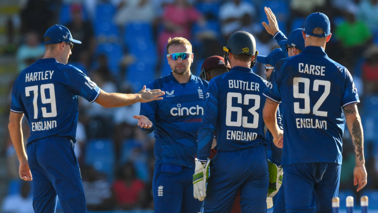 Liam Livingstone claimed three wickets for England&nbsp;&nbsp;&bull;&nbsp;&nbsp;AFP/Getty Images