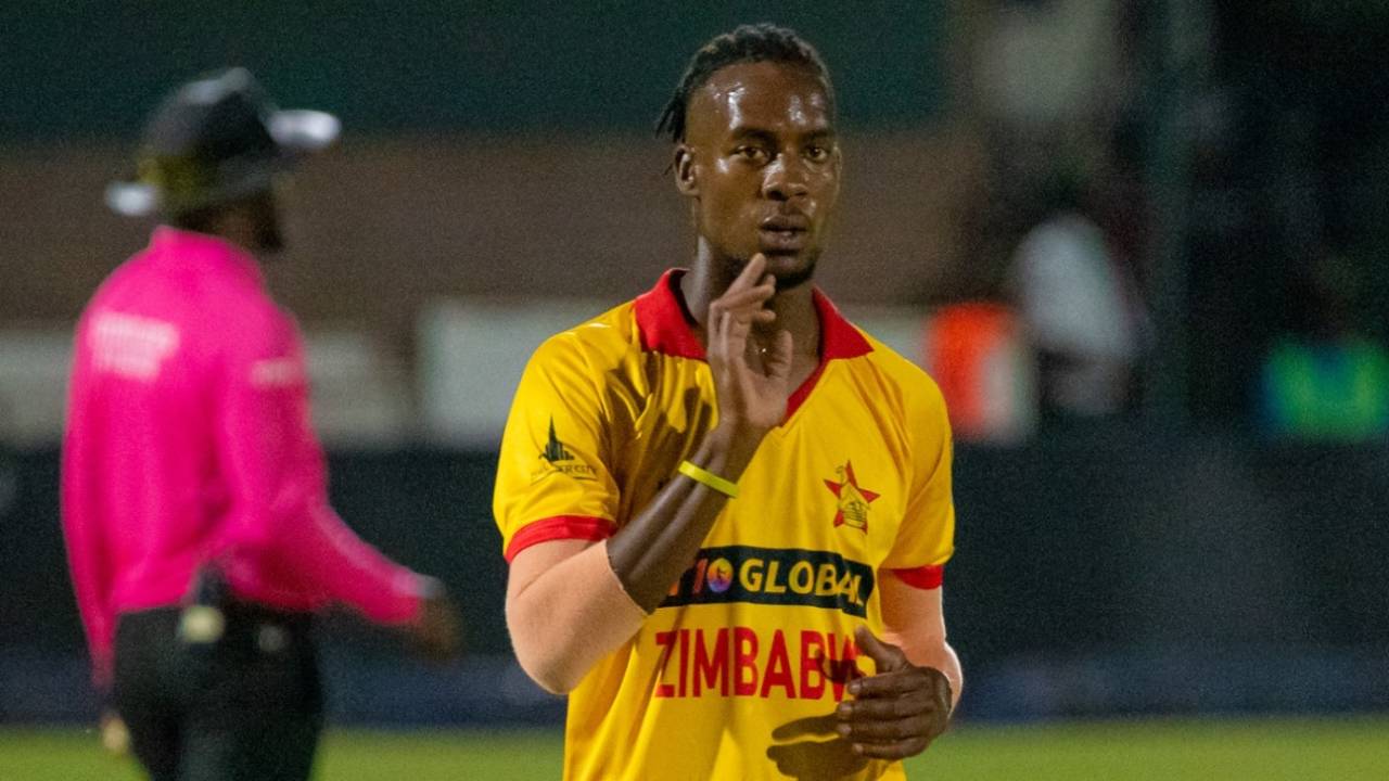 Trevor Gwandu was expensive on his international debut, Zimbabwe vs Ireland, 1st T20I, Harare, December 7, 2023