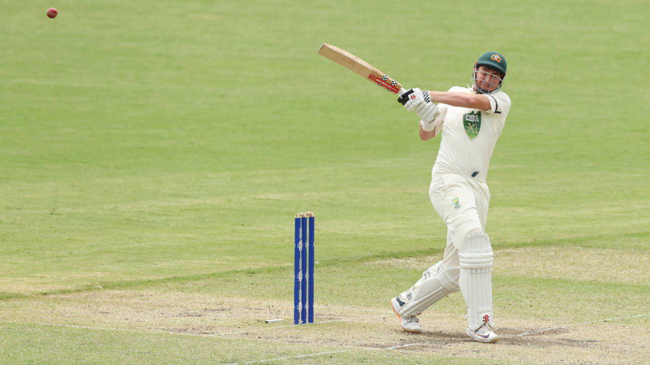 Matt Renshaw pulls during his half-century, PM's XI vs Pakistan XI, Tour match, Canberra, 3rd day, December 8, 2023