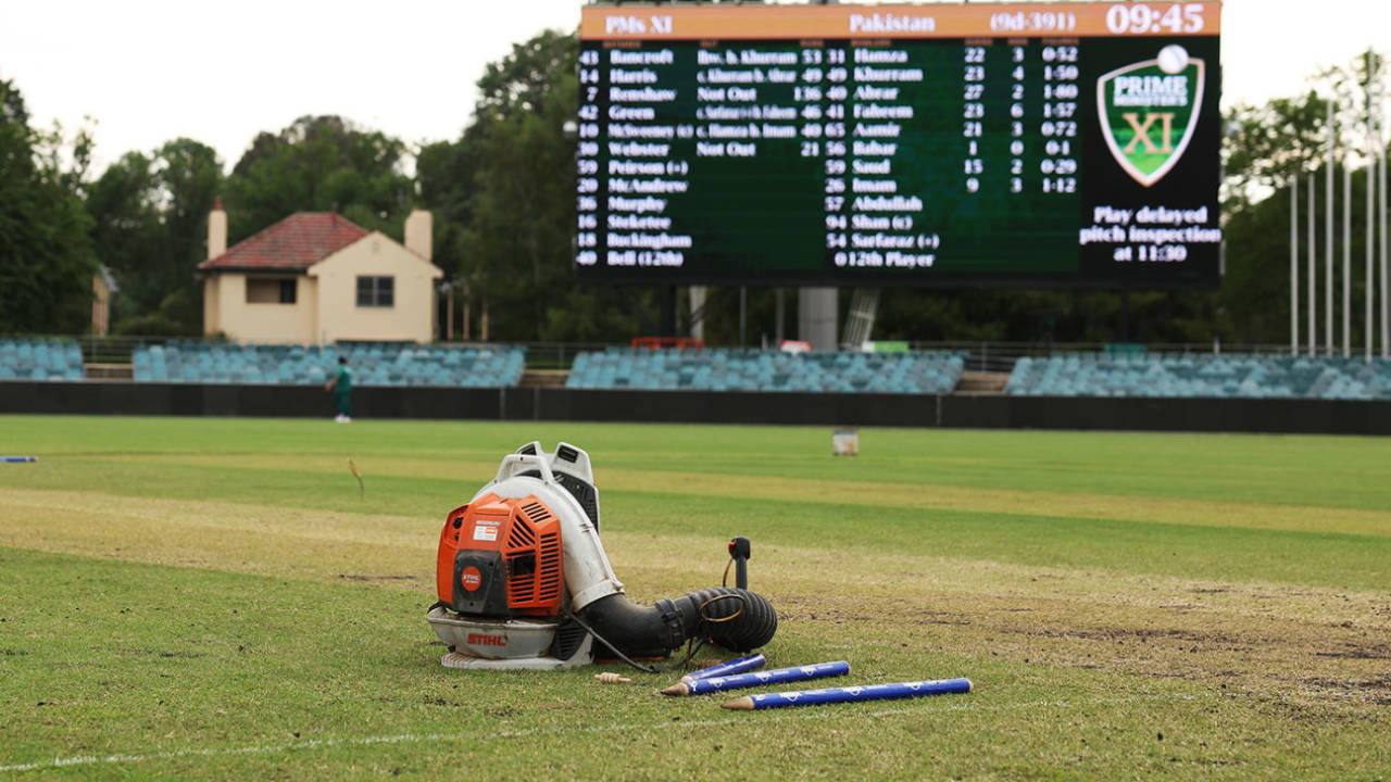 Play was abandoned on the final in Canberra after a storm blew the covers off the pitch&nbsp;&nbsp;&bull;&nbsp;&nbsp;Getty Images