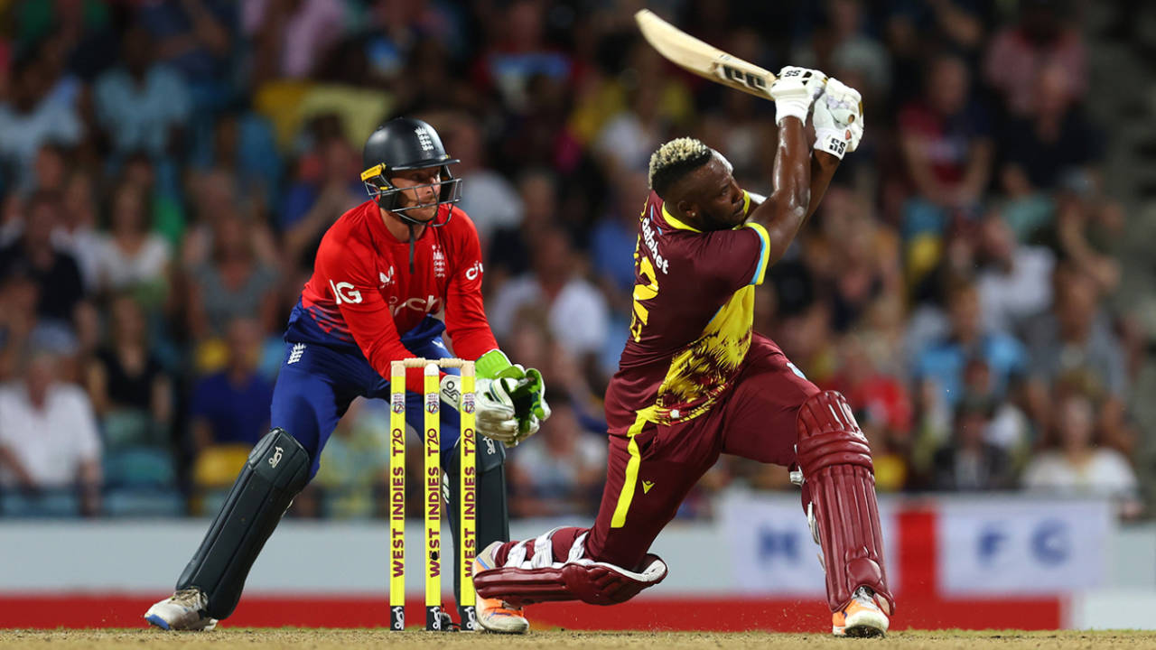 Andre Russell played a vital cameo with the bat&nbsp;&nbsp;&bull;&nbsp;&nbsp;Getty Images