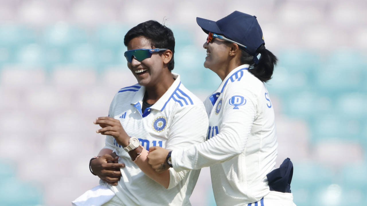 Deepti Sharma struck with her second ball of the Test, India Women vs England Women, Only Test, DY Patil Stadium, Mumbai, 2nd day, December 15, 2023