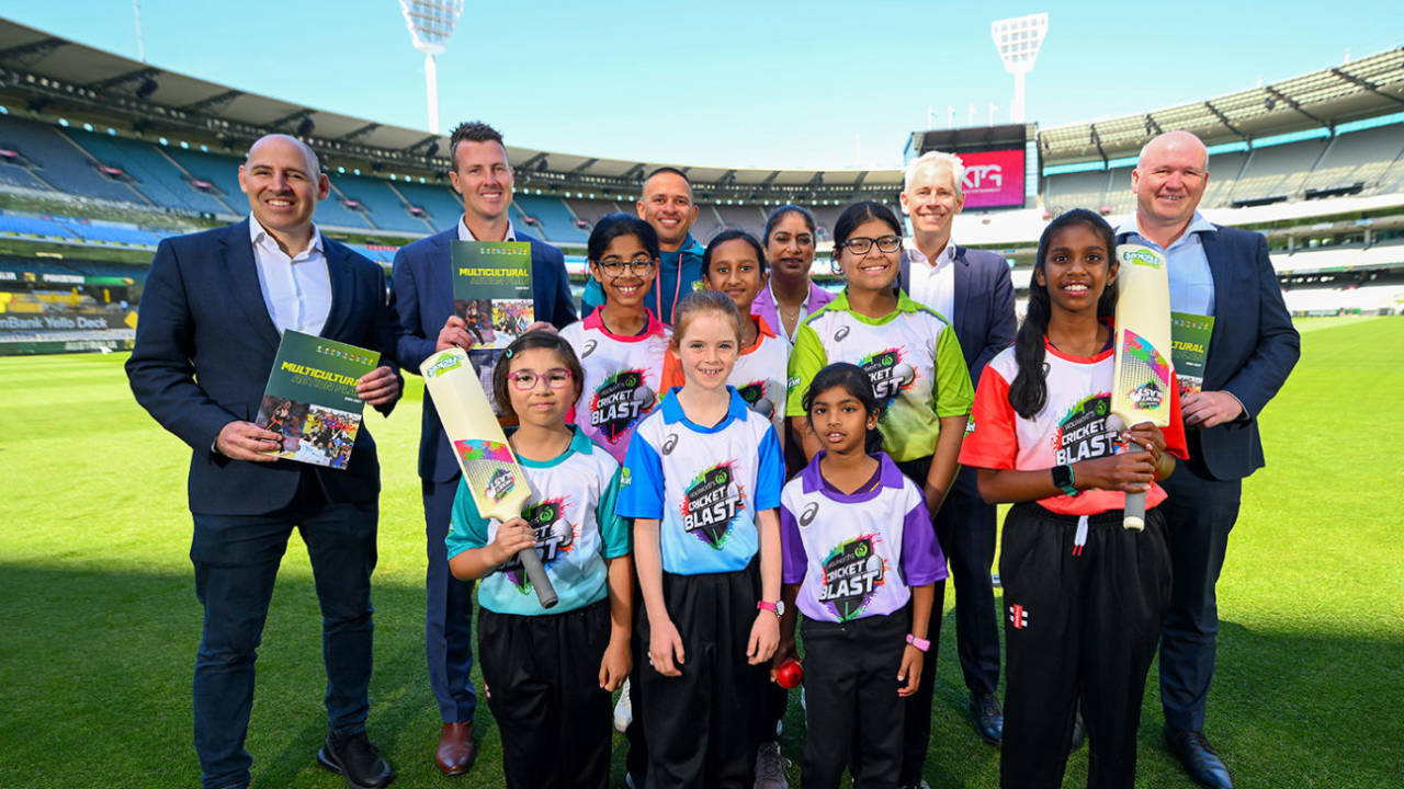 Usman Khawaja and Lisa Sthalekar were at the MCG to help launch the Multicultural Action Plan&nbsp;&nbsp;&bull;&nbsp;&nbsp;Getty Images