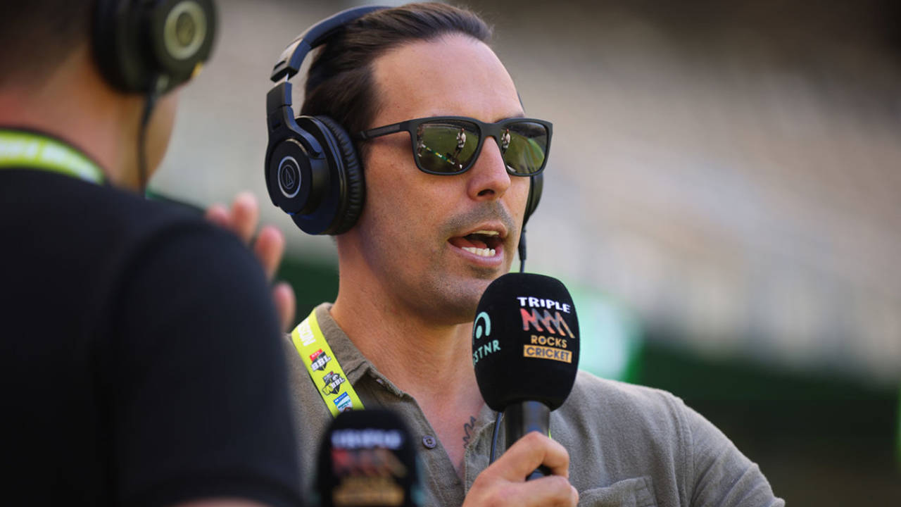 Mitchell Johnson worked as a broadcaster during the first Test, Australia vs Pakistan, 1st Test, Perth, December 17, 2023